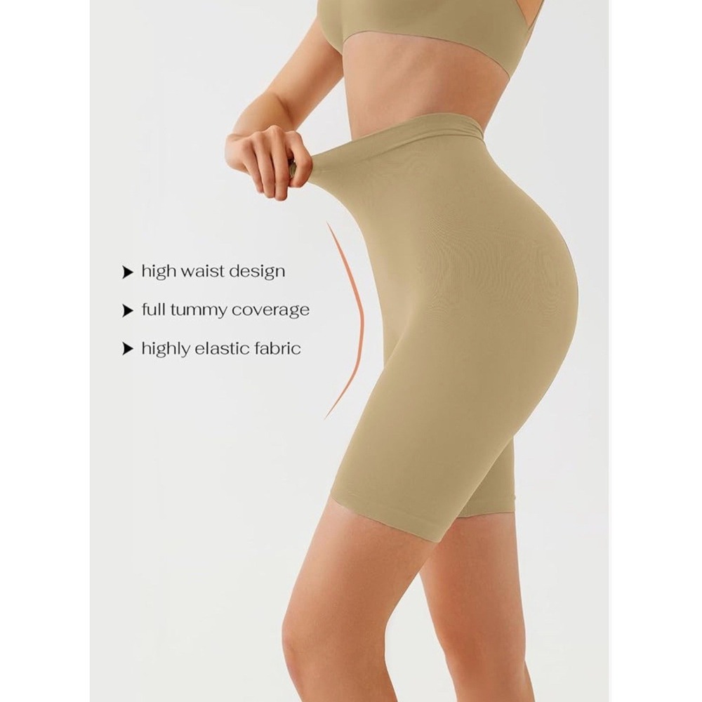 Women High Waist Seamless Body Shaper Panties Tummy Control Shapewear Beige SZ S - Picture 4 of 9